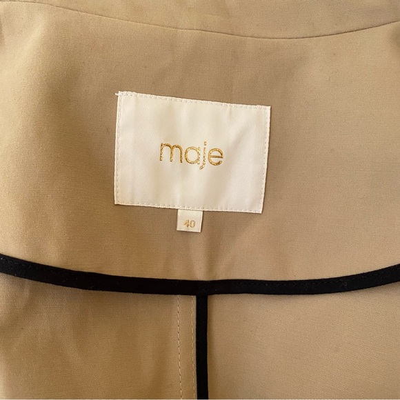 Maje cotton canvas trench coat. Size 40 Cotton Spandex - Picture 6 of 11